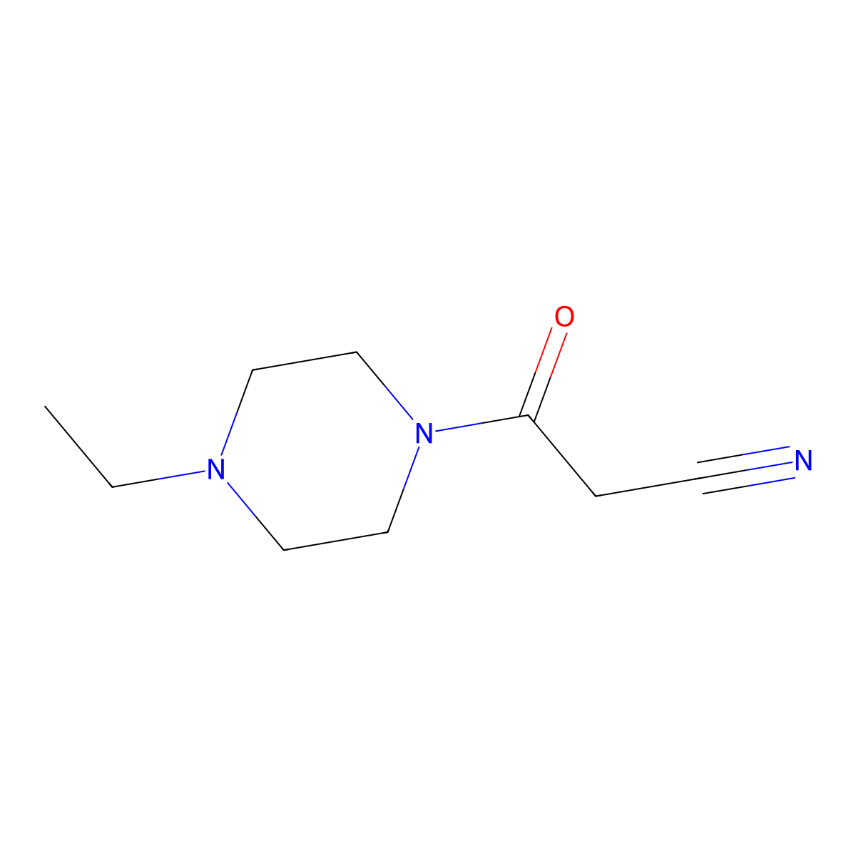 3-(4-Ethylpiperazin-1-yl)-3-oxopropanenitrile molecular structure, CAS 379726-06-4