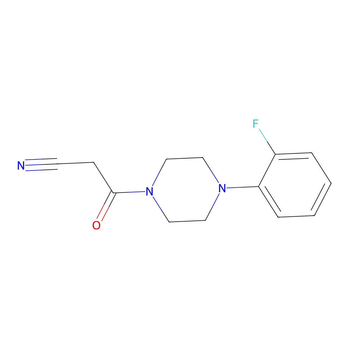 3-[4-(2-Fluorophenyl)piperazin-1-yl]-3-oxopropanenitrile molecular structure, CAS 379726-07-5