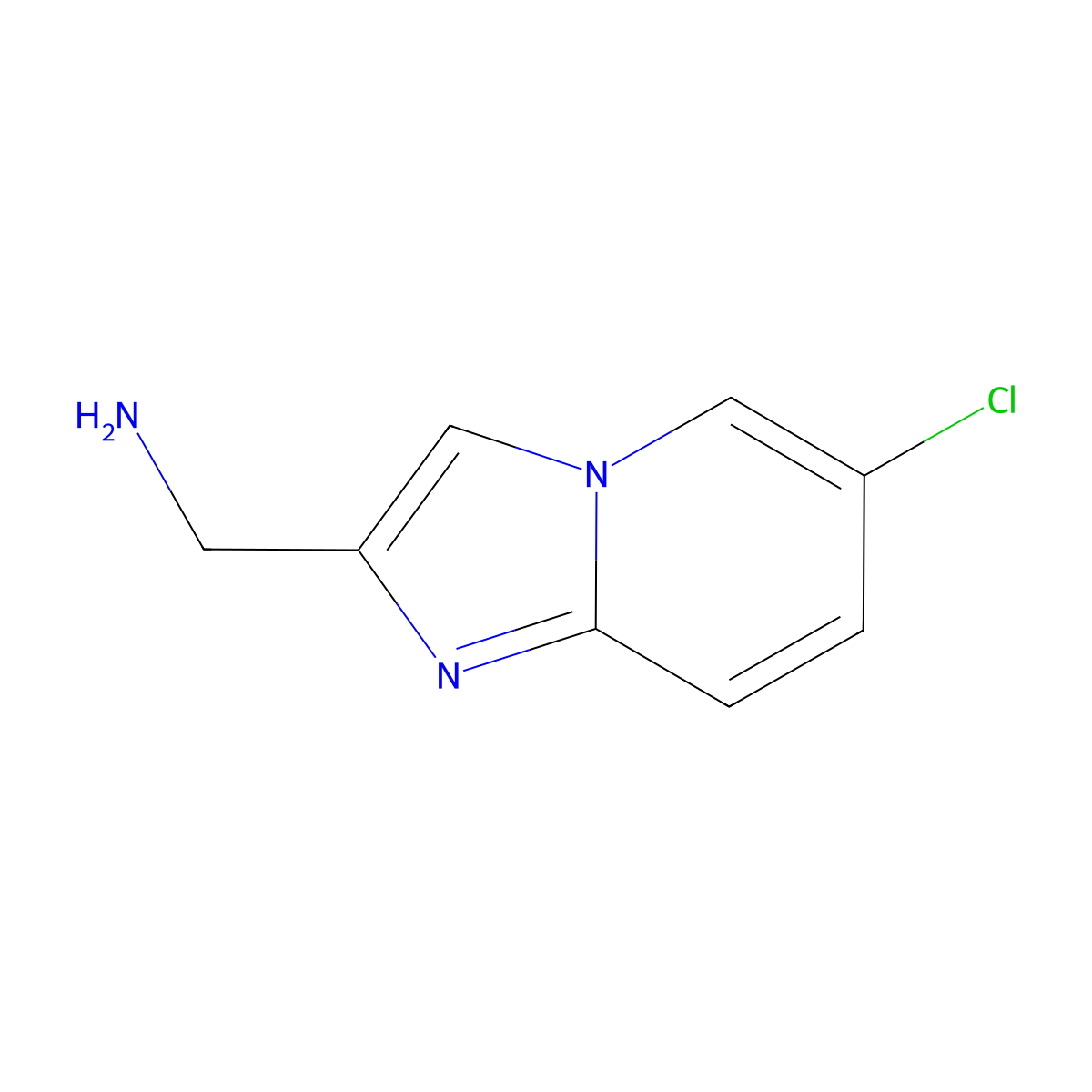 {6-Chloroimidazo[1,2-a]pyridin-2-yl}methanamine molecular structure, CAS 379726-34-8