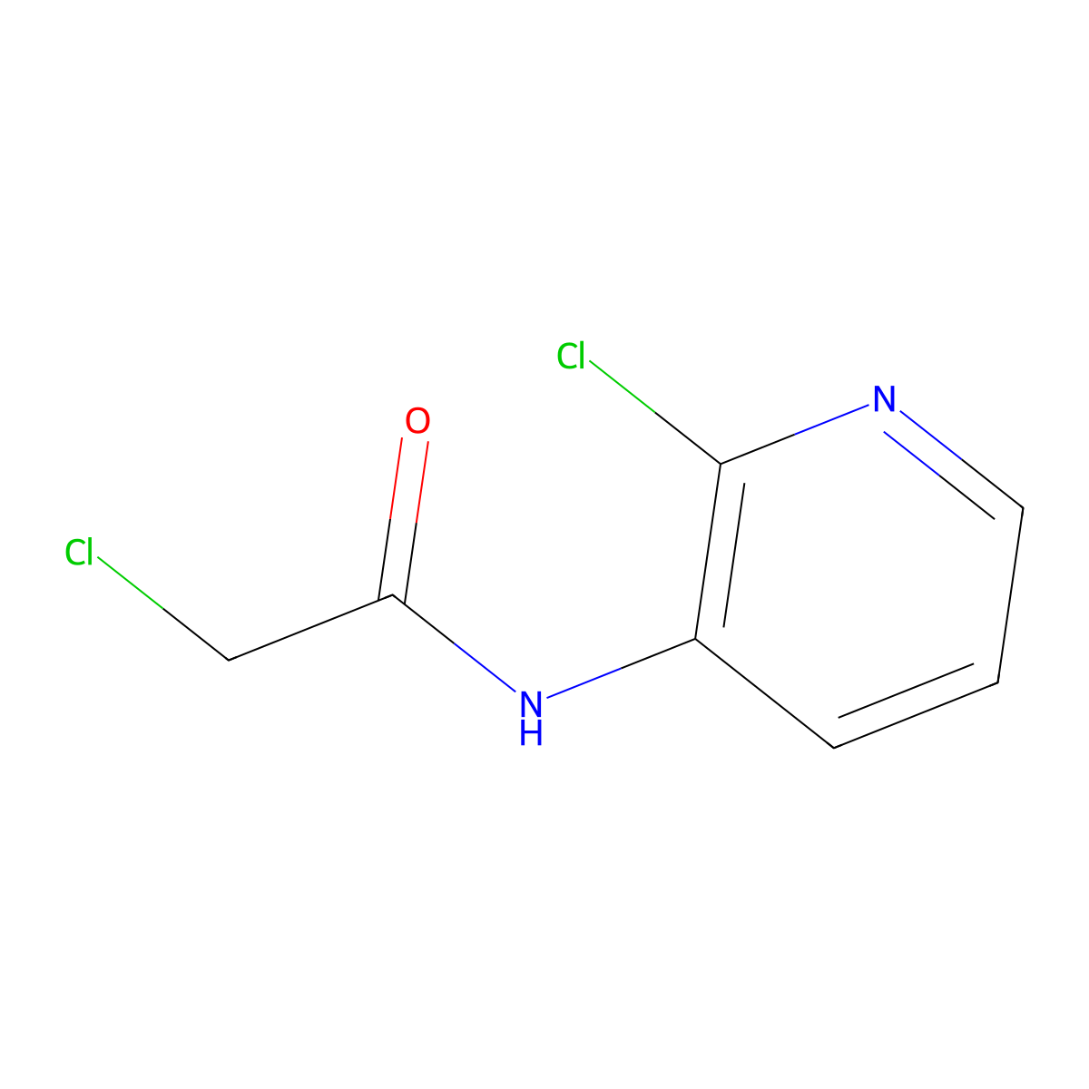 2-chloro-N-(2-chloropyridin-3-yl)acetamide molecular structure, CAS 379726-55-3