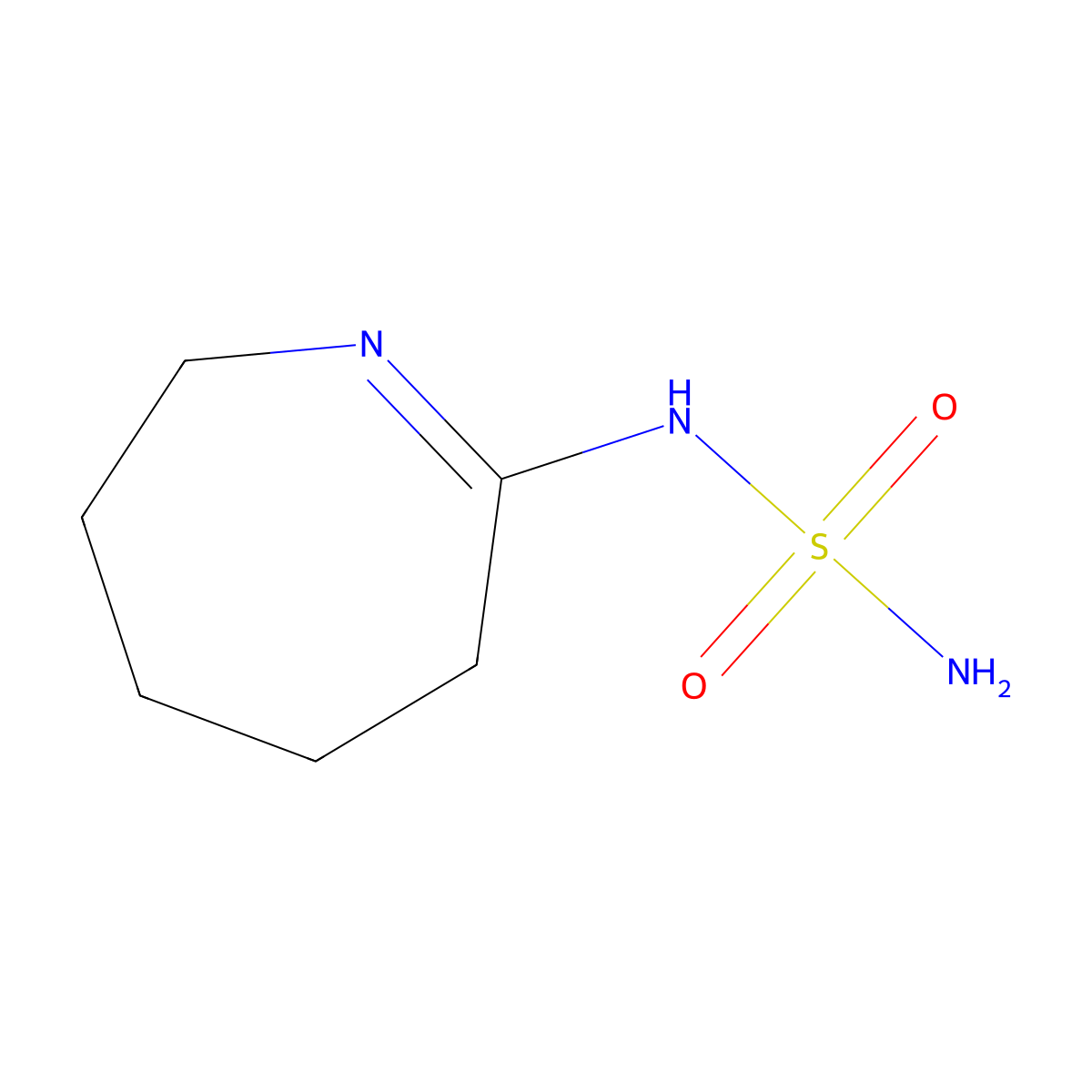 N-[(2E)-azepan-2-ylidene]aminosulfonamide molecular structure, CAS 379727-02-3
