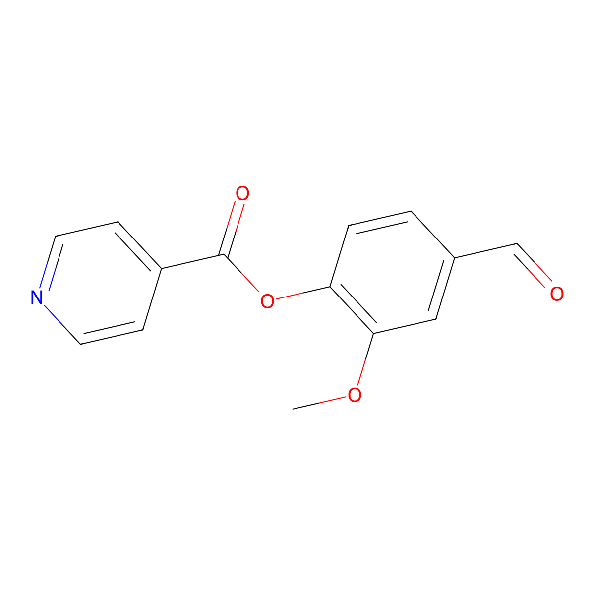 4-Formyl-2-methoxyphenyl 4-pyridinecarboxylate molecular structure, CAS 379727-11-4