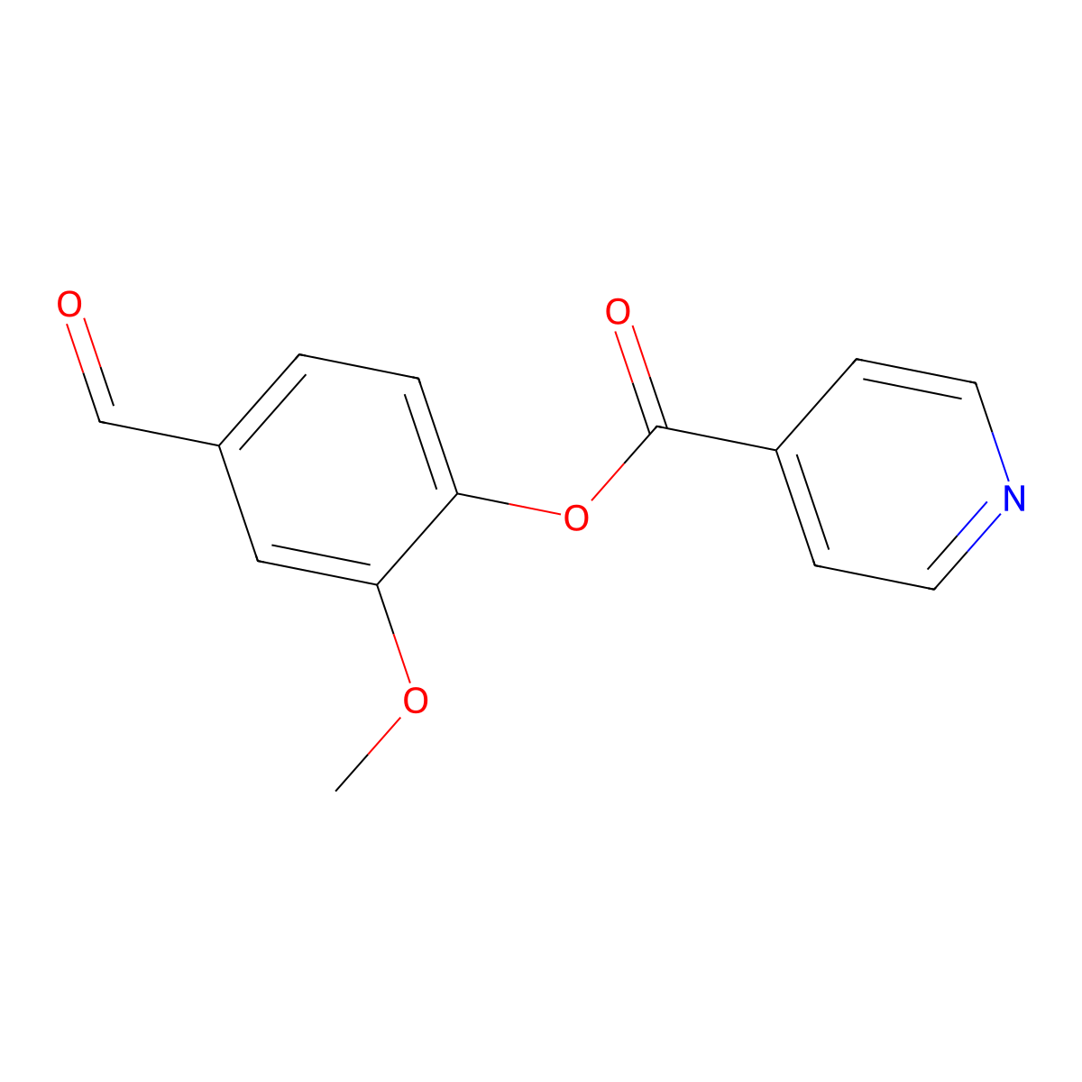 4-Formyl-2-methoxyphenyl 4-pyridinecarboxylate molecular structure, CAS 379727-11-4