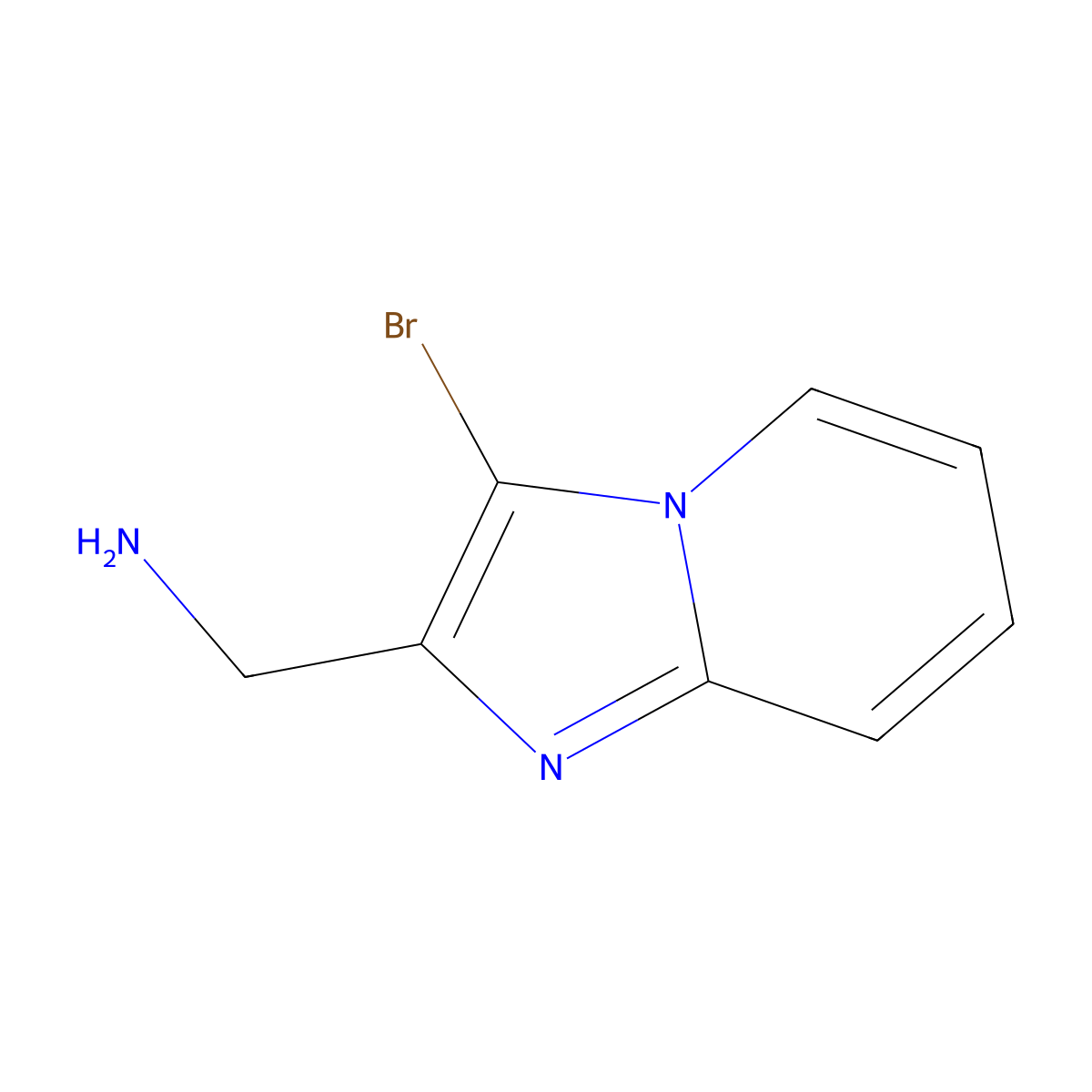 {3-Bromoimidazo[1,2-a]pyridin-2-yl}methanamine molecular structure, CAS 379727-16-9