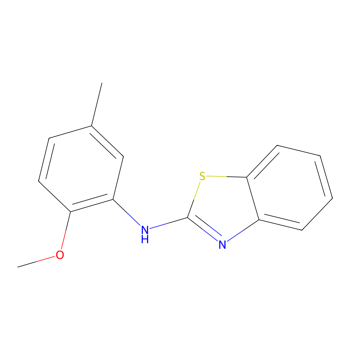N-(2-methoxy-5-methylphenyl)-1,3-benzothiazol-2-amine molecular structure, CAS 379728-03-7