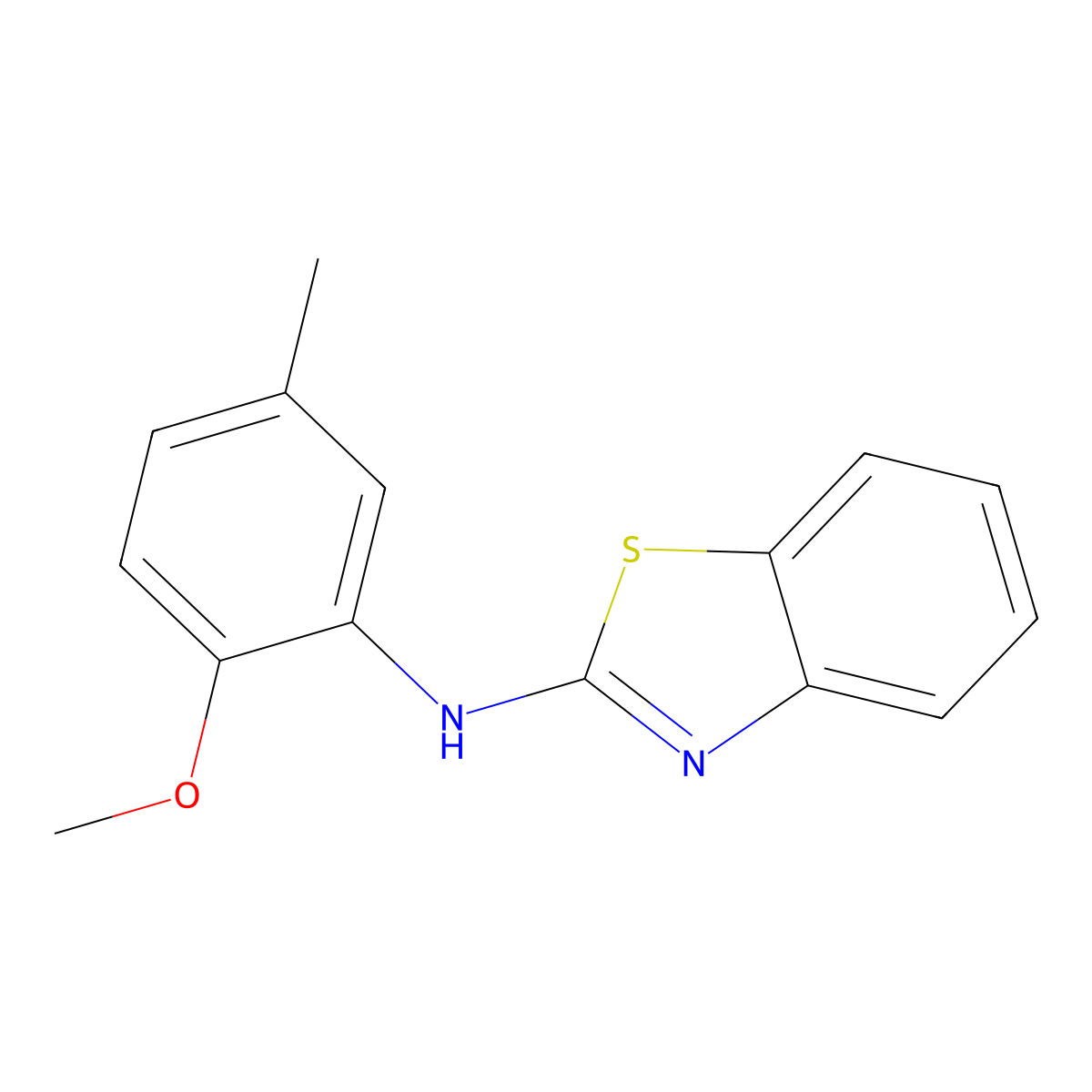 N-(2-methoxy-5-methylphenyl)-1,3-benzothiazol-2-amine molecular structure, CAS 379728-03-7