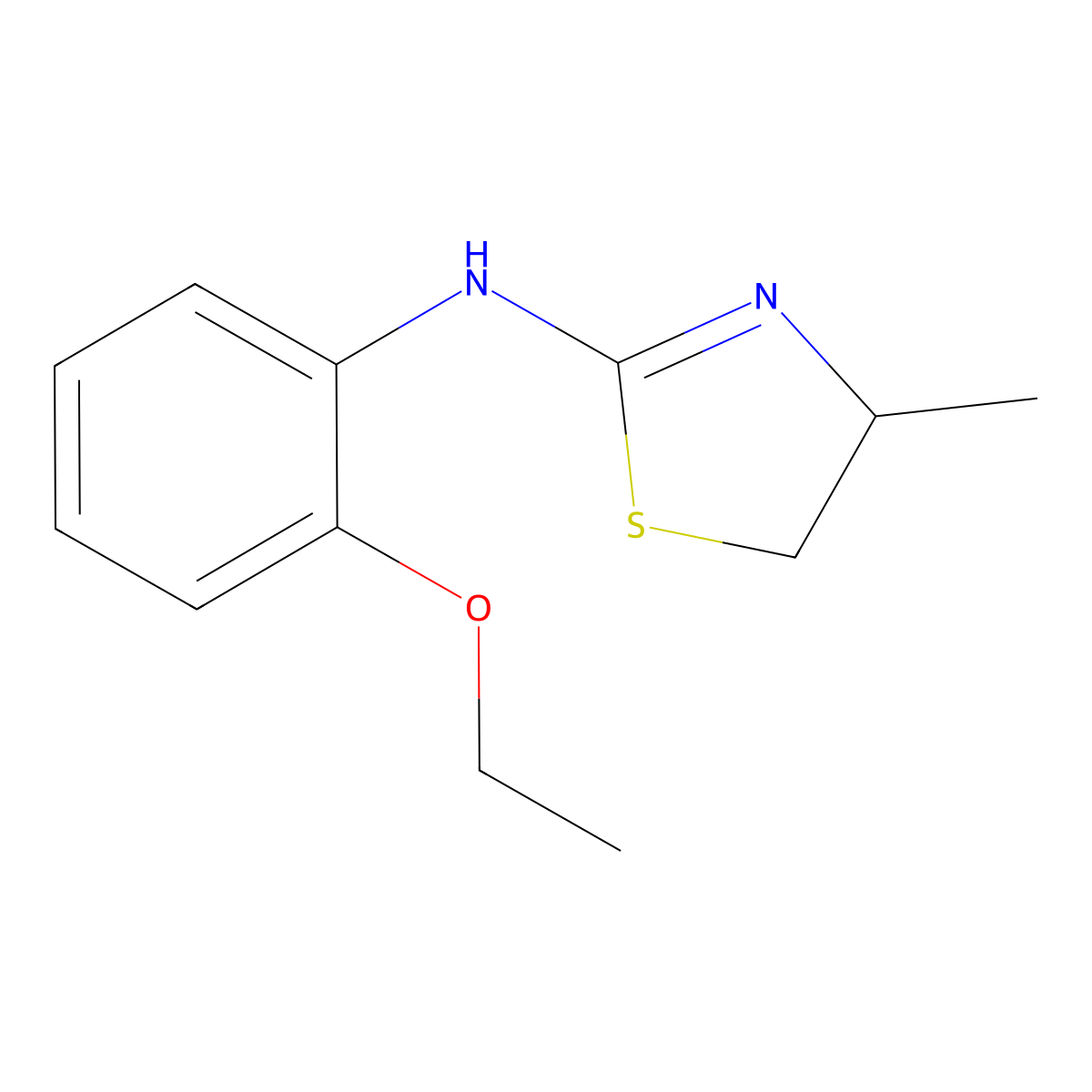 N-(2-ethoxyphenyl)-4-methyl-4,5-dihydro-1,3-thiazol-2-amine molecular structure, CAS 379728-81-1