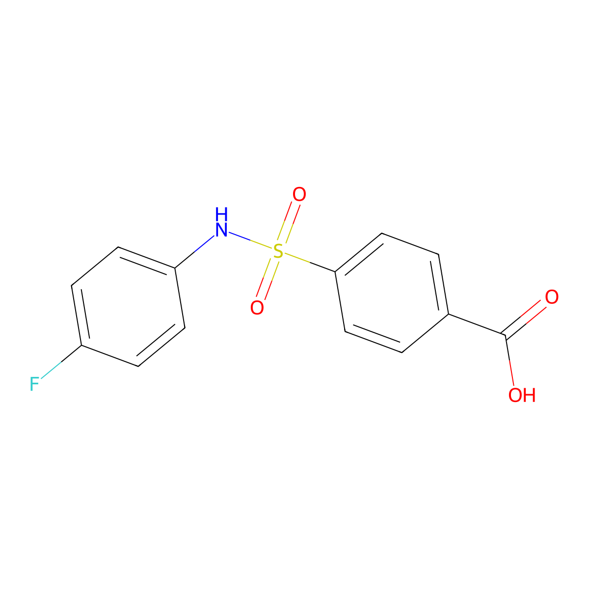 4-[(4-Fluorophenyl)sulfamoyl]benzoic acid molecular structure, CAS 379729-08-5