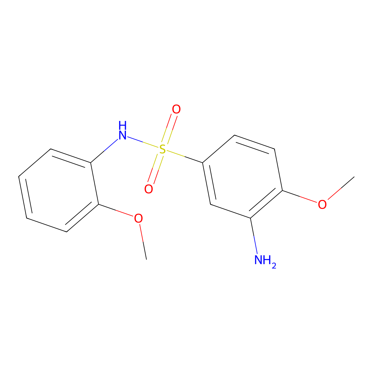 3-amino-4-methoxy-N-(2-methoxyphenyl)benzene-1-sulfonamide molecular structure, CAS 379729-11-0