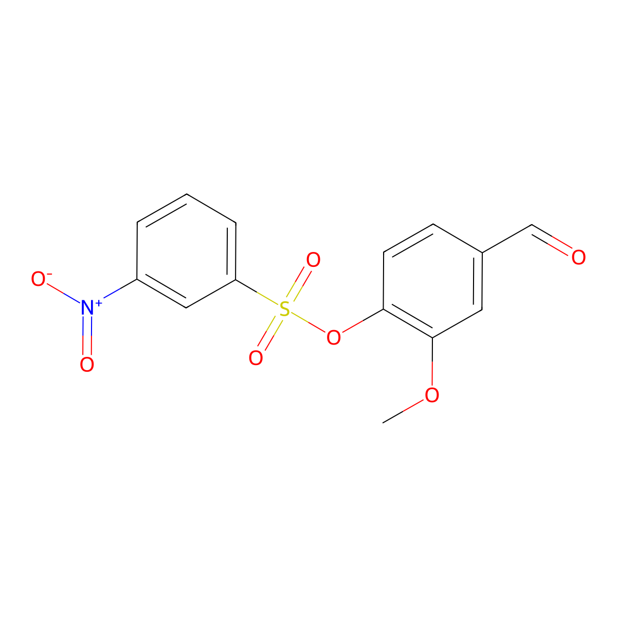 4-Formyl-2-methoxyphenyl 3-nitrobenzene-1-sulfonate molecular structure, CAS 379729-12-1