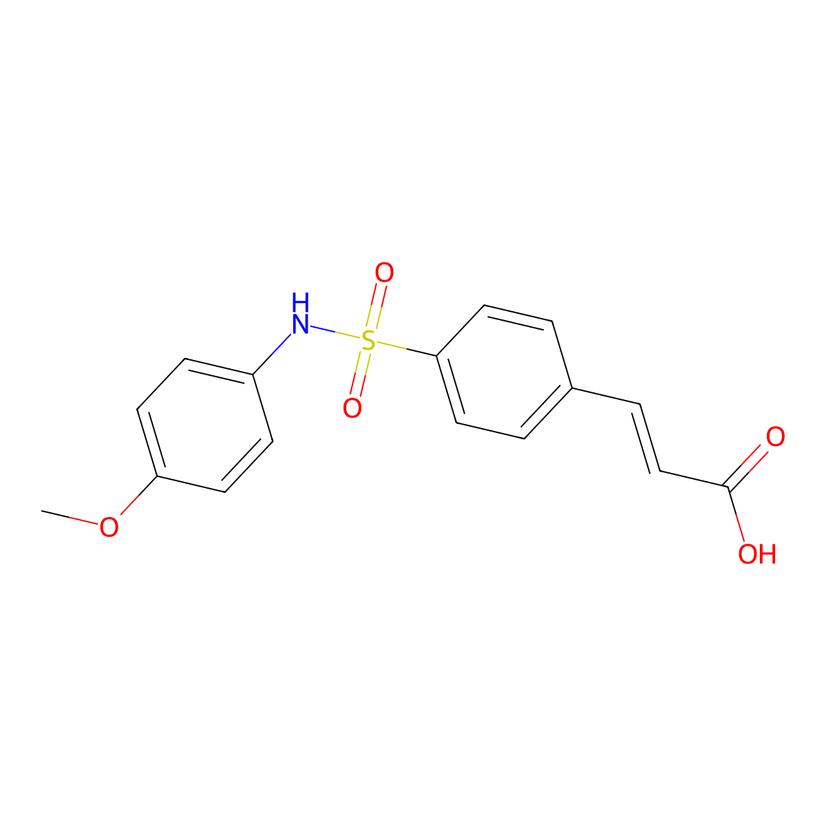 3-{4-[(4-Methoxyphenyl)sulfamoyl]phenyl}prop-2-enoic acid molecular structure, CAS 379729-41-6