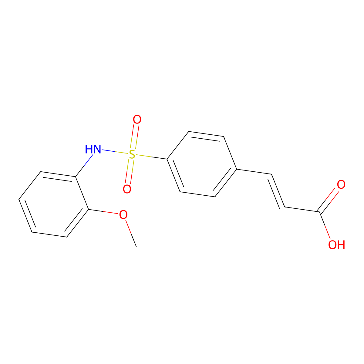 3-{4-[(2-Methoxyphenyl)sulfamoyl]phenyl}prop-2-enoic acid molecular structure, CAS 379729-43-8