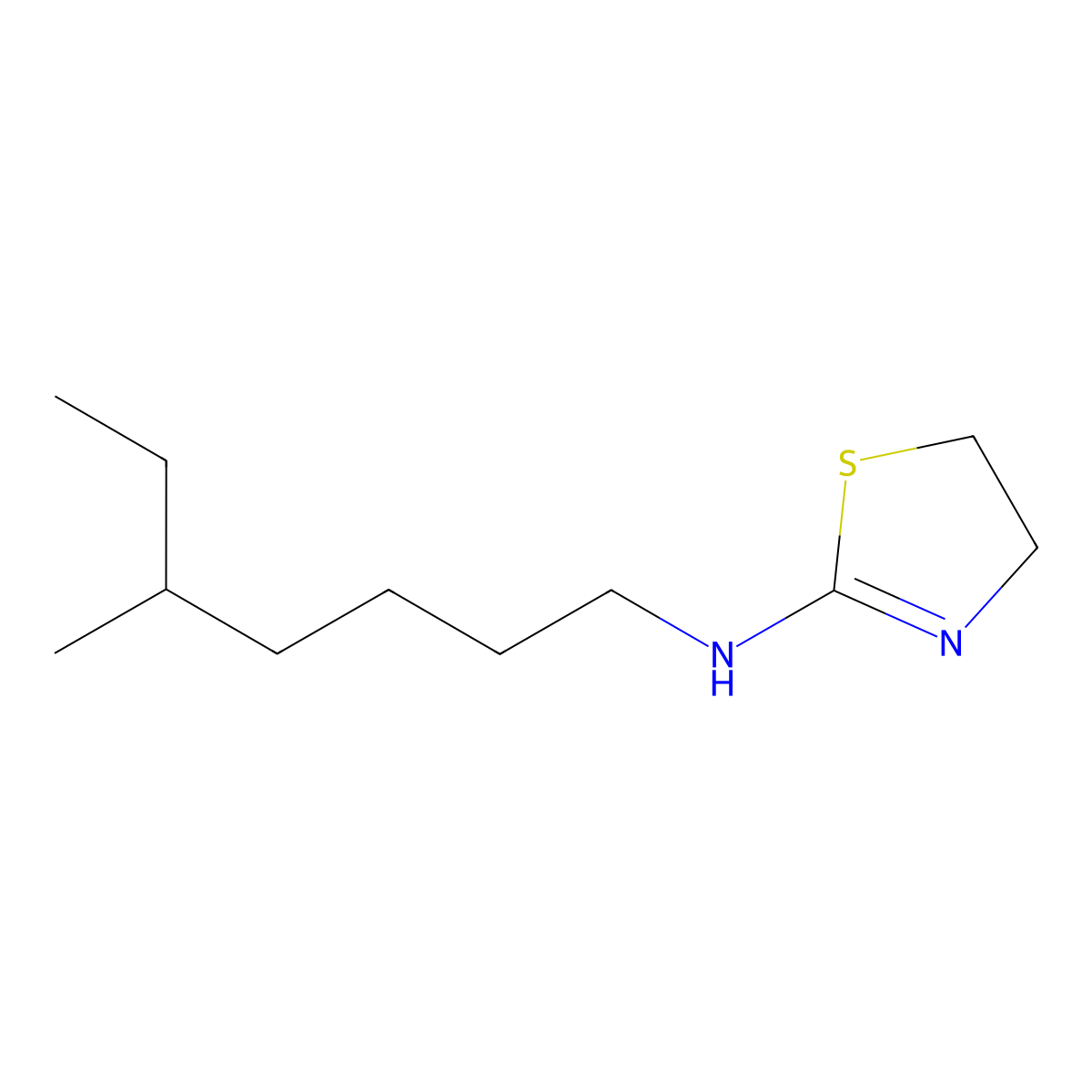 N-(5-methylheptyl)-4,5-dihydro-1,3-thiazol-2-amine molecular structure, CAS 379729-45-0