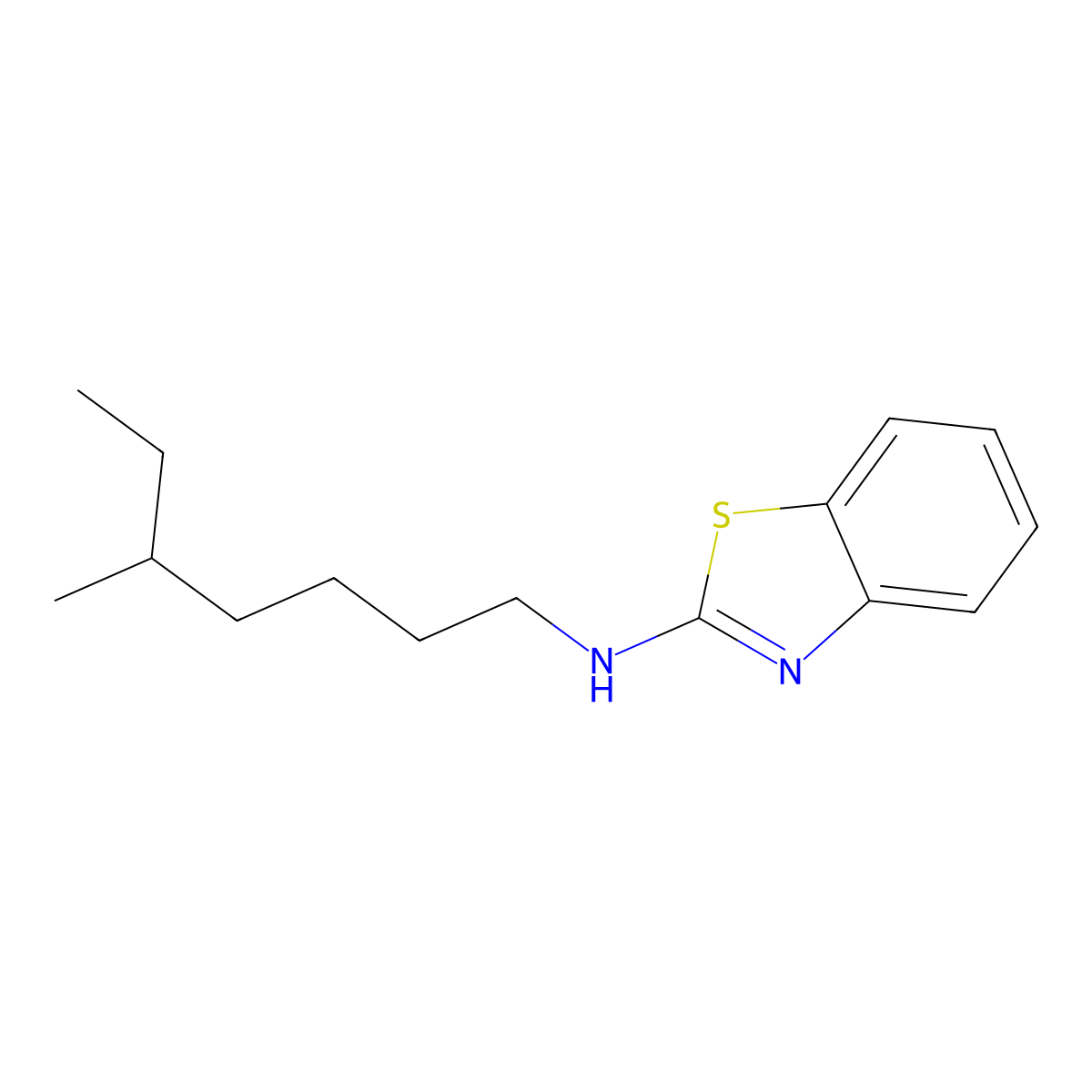 N-(5-methylheptyl)-1,3-benzothiazol-2-amine molecular structure, CAS 379729-46-1