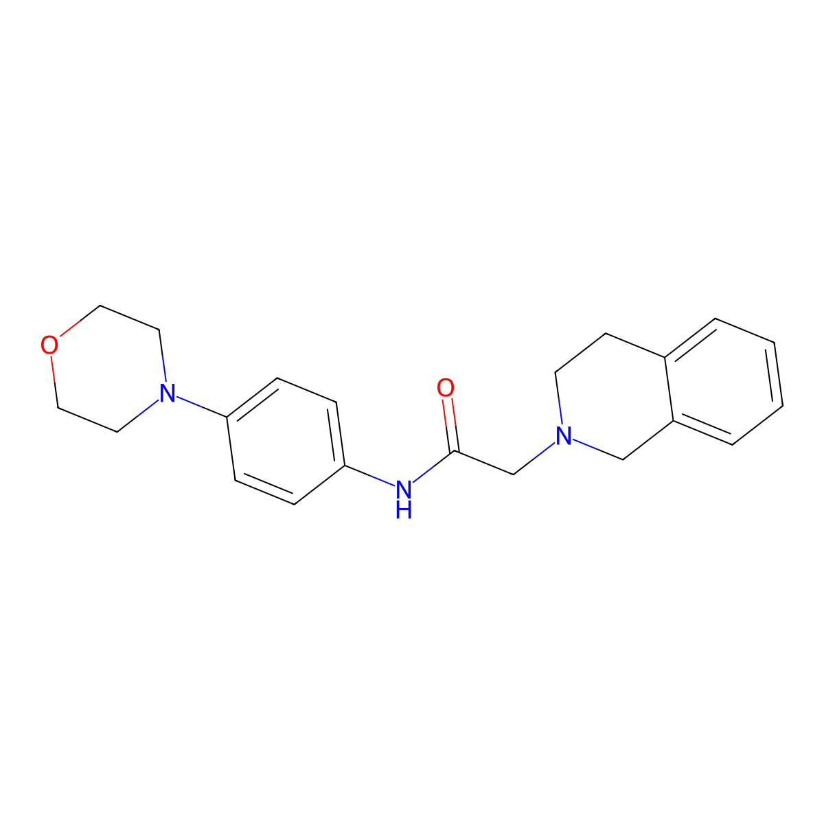 2-(3,4-dihydro-1H-isoquinolin-2-yl)-N-(4-morpholin-4-ylphenyl)acetamide molecular structure, CAS 379729-81-4