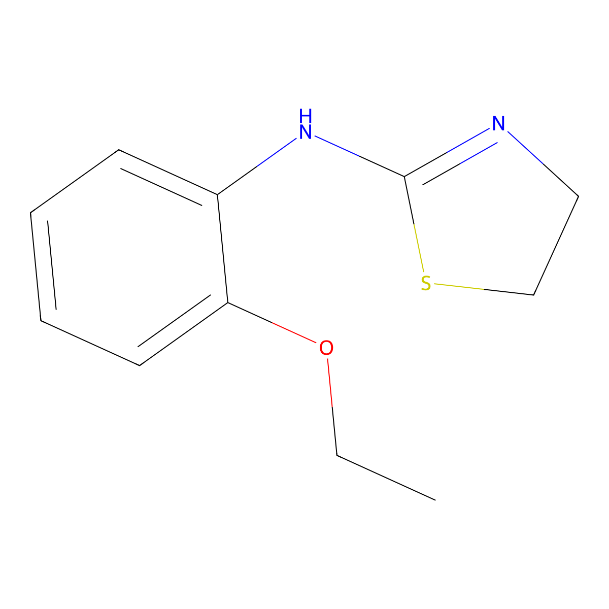 N-(2-ethoxyphenyl)-4,5-dihydro-1,3-thiazol-2-amine molecular structure, CAS 379729-91-6
