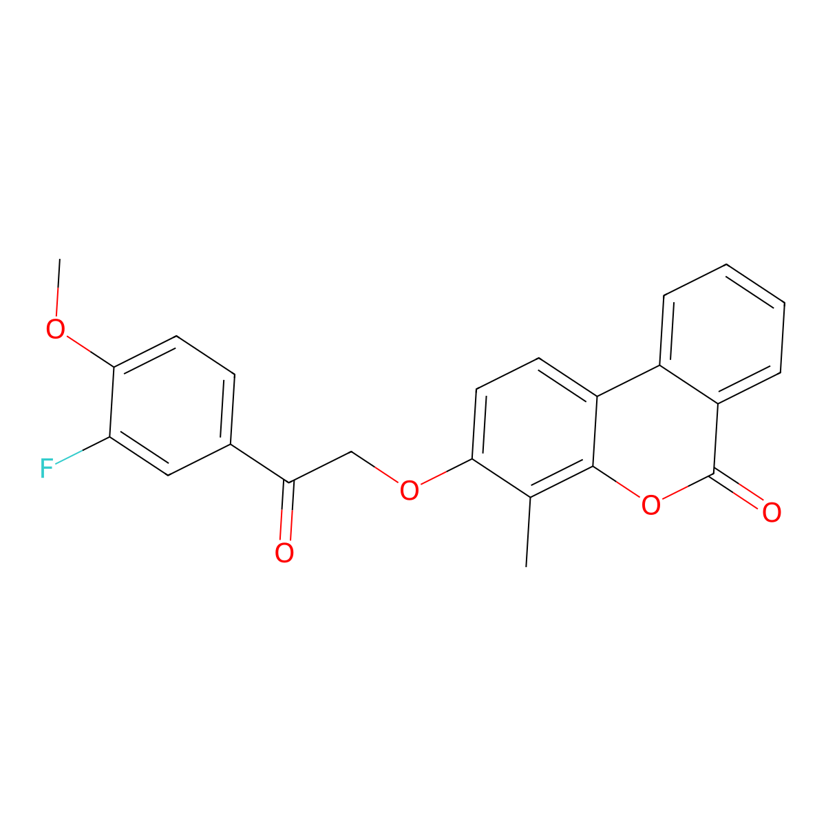 3-[2-(3-fluoro-4-methoxyphenyl)-2-oxoethoxy]-4-methyl-6H-benzo[c]chromen-6-one molecular structure, CAS 379731-69-8