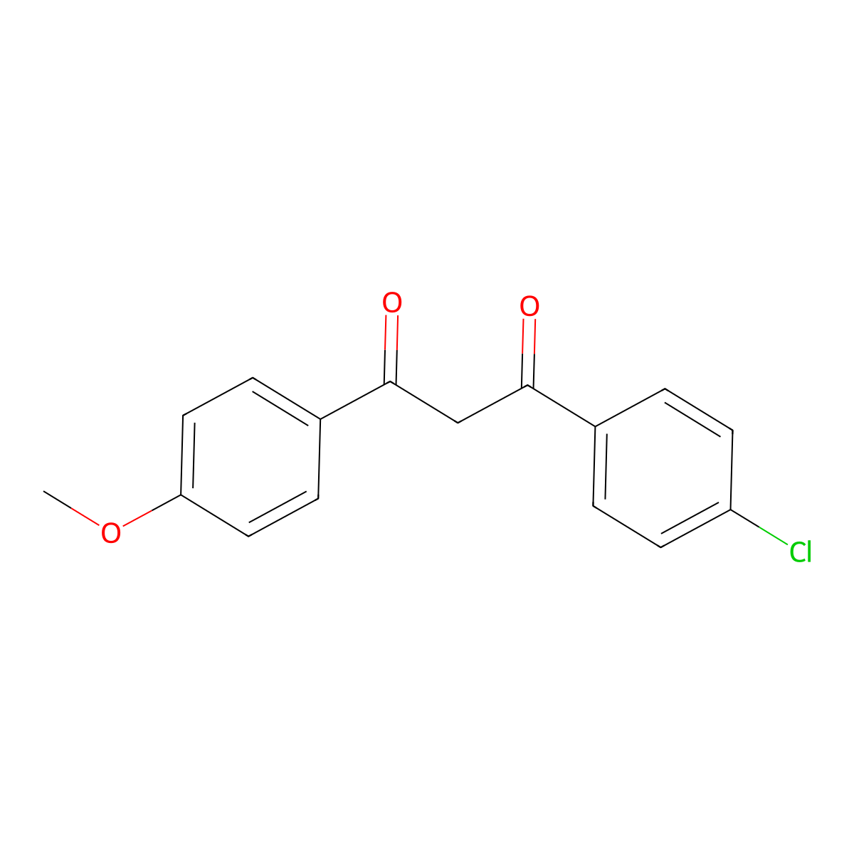 1-(4-Chlorophenyl)-3-(4-methoxyphenyl)-1,3-propanedione molecular structure, CAS 37975-19-2