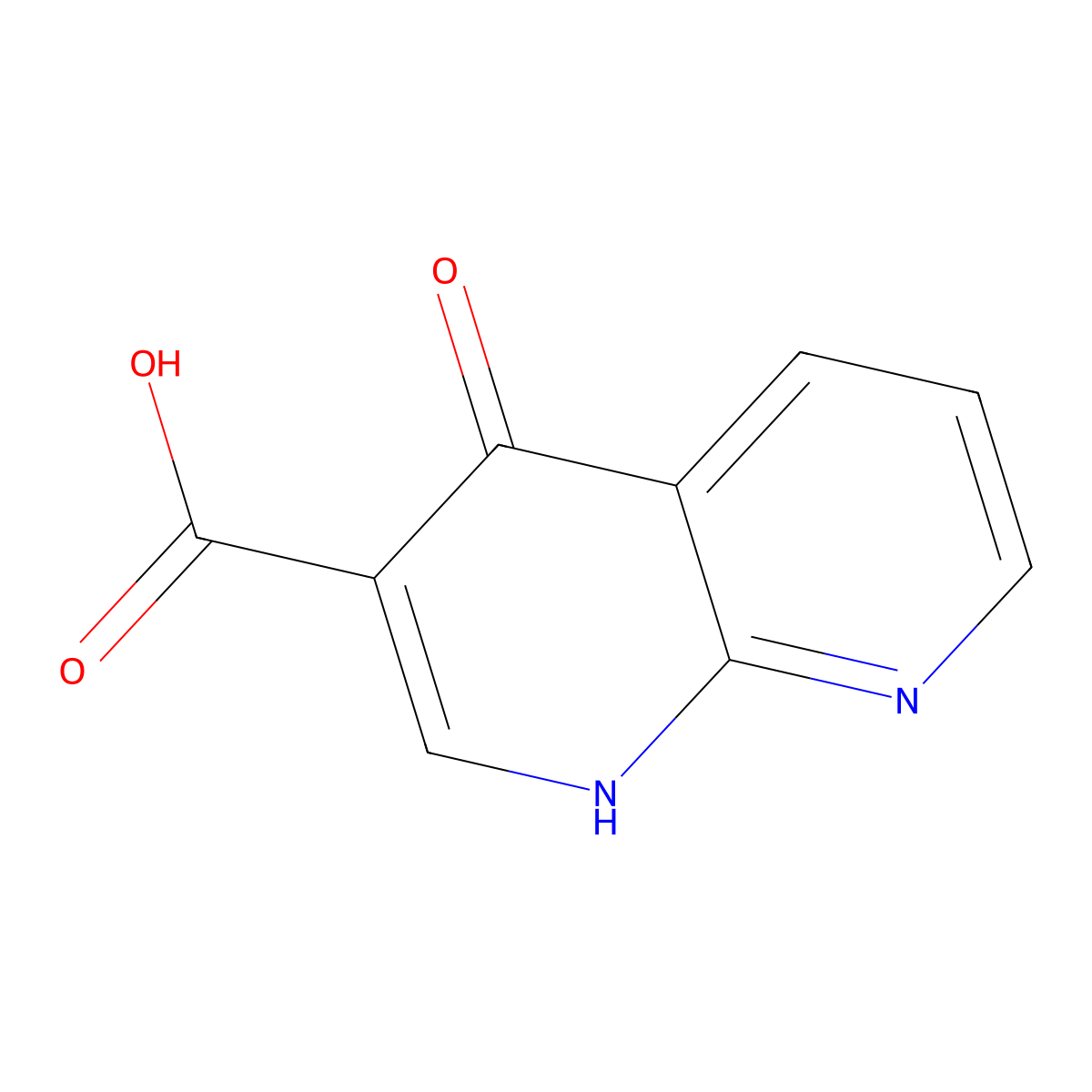 4-Oxo-1,4-dihydro-1,8-naphthyridine-3-carboxylic acid molecular structure, CAS 37976-17-3