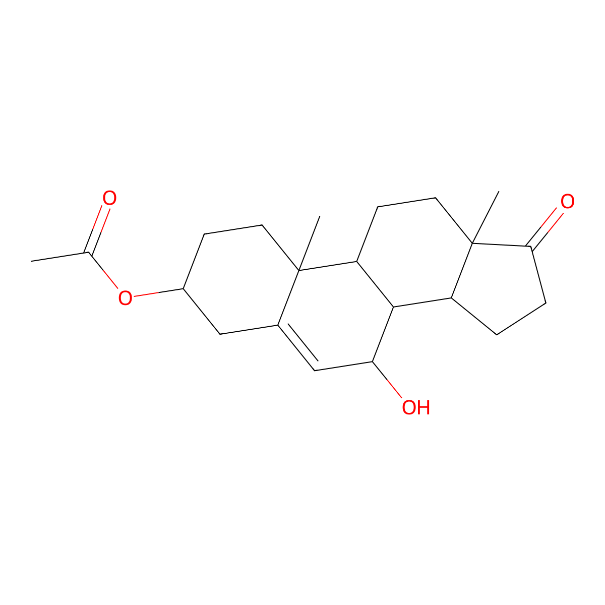 (3b,7b)-3-(Acetyloxy)-7-hydroxy-androst-5-en-17-one molecular structure, CAS 37976-96-8