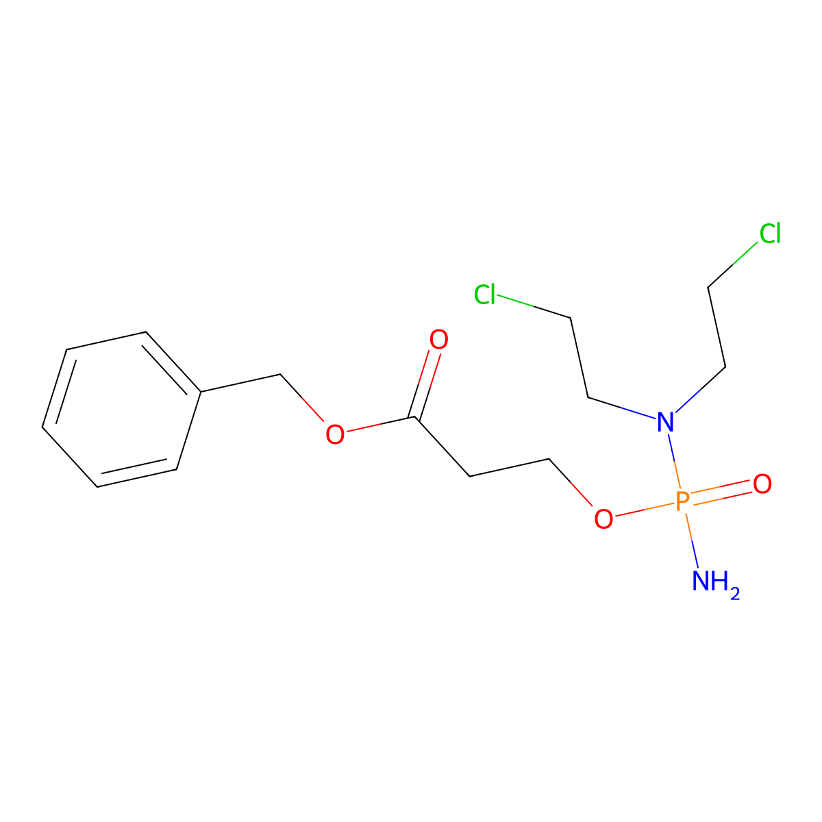 Carboxyphosphamide Benzyl Ester molecular structure, CAS 37979-67-2