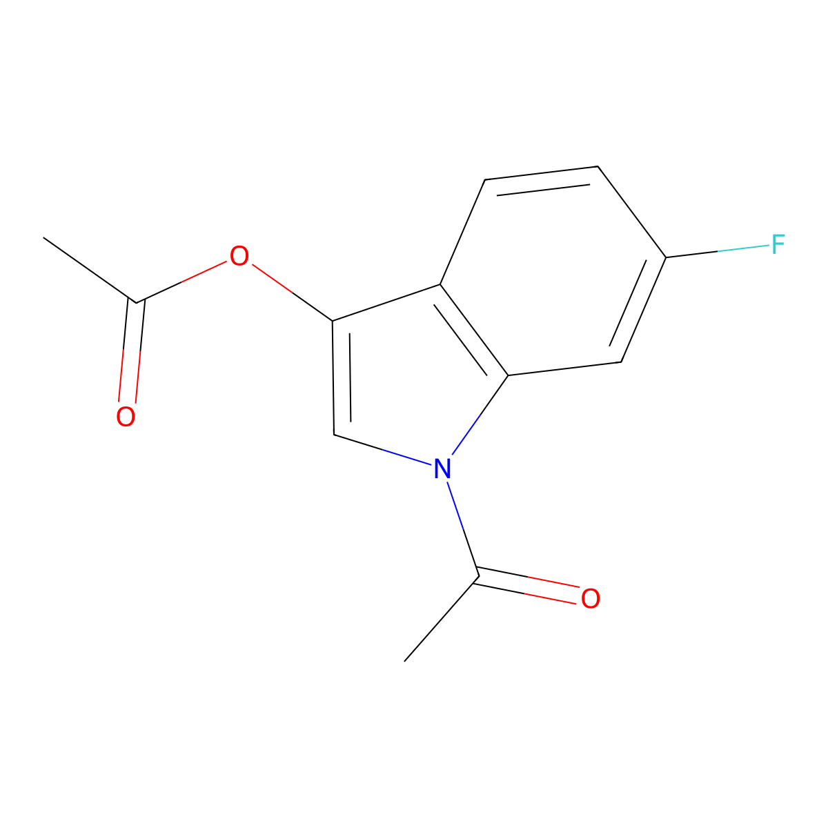 1-acetyl-6-fluoro-1H-indol-3-yl acetate molecular structure, CAS 3798-90-1