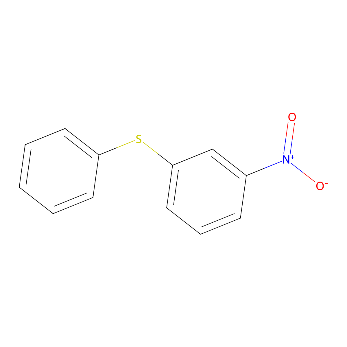 1-Nitro-3-(phenylsulfanyl)benzene molecular structure, CAS 37984-02-4