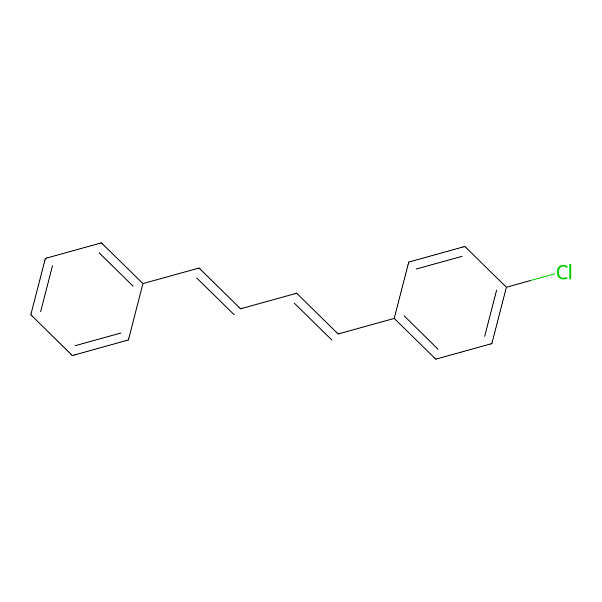 1-Chloro-4-((1e,3e)-4-phenylbuta-1,3-dien-1-yl)benzene molecular structure, CAS 37985-13-0