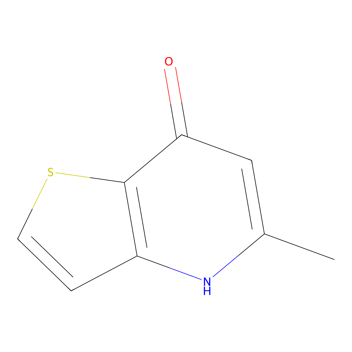 5-methyl-4H,7H-thieno[3,2-b]pyridin-7-one molecular structure, CAS 37986-04-2