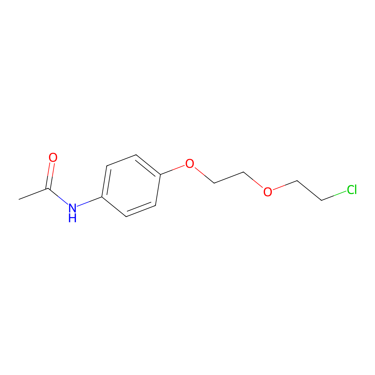 N-{4-[2-(2-chloroethoxy)ethoxy]phenyl}acetamide molecular structure, CAS 37987-88-5