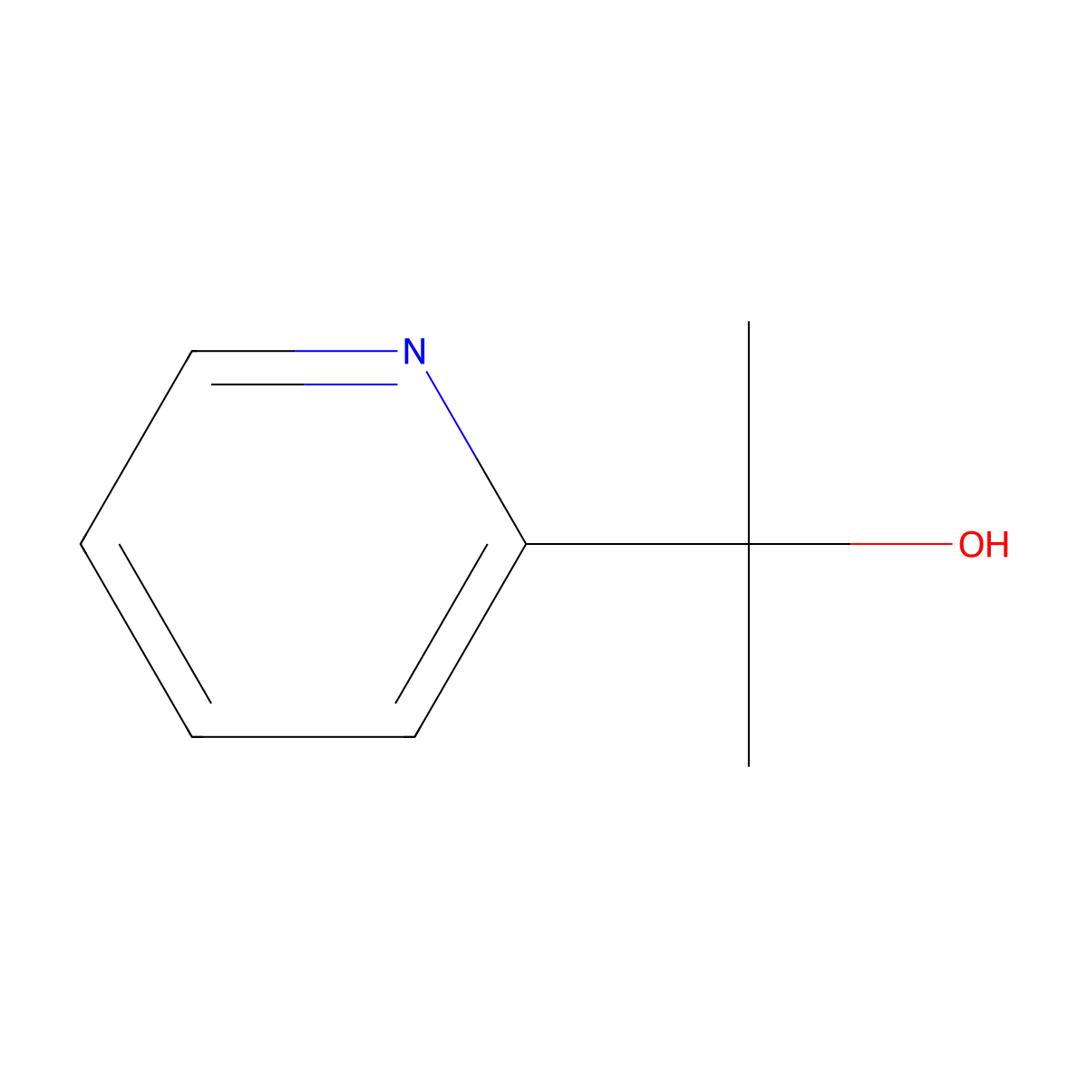 alpha,alpha-Dimethyl-2-pyridinemethanol molecular structure, CAS 37988-38-8