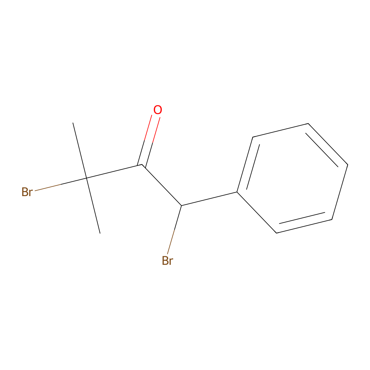 1,3-Dibromo-3-methyl-1-phenylbutan-2-one molecular structure, CAS 37988-51-5