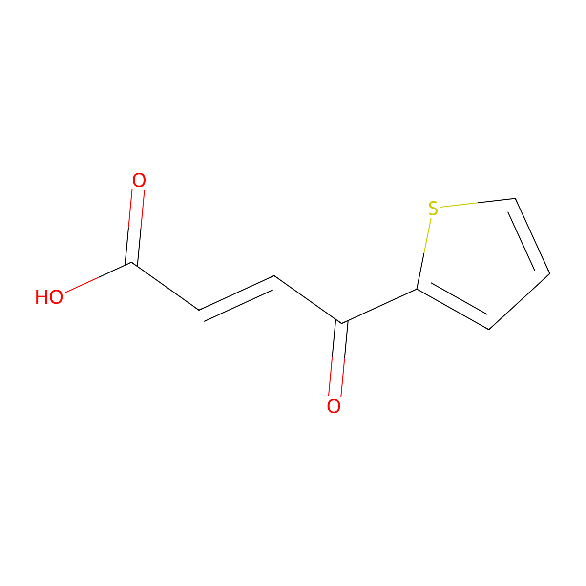 2-Butenoic acid, 4-oxo-4-(2-thienyl)- molecular structure, CAS 37992-45-3