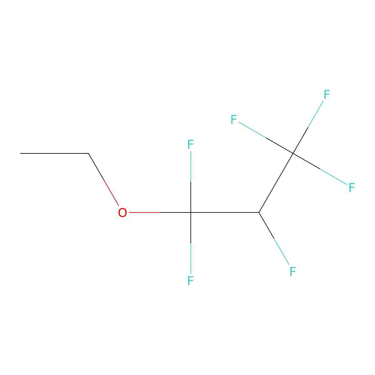 Ethyl 1,1,2,3,3,3-Hexafluoropropyl Ether molecular structure, CAS 380-34-7
