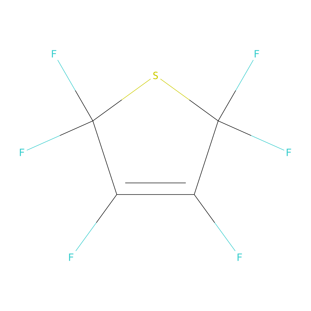 Hexafluoro-2,5-dihydrothiophene molecular structure, CAS 380-40-5