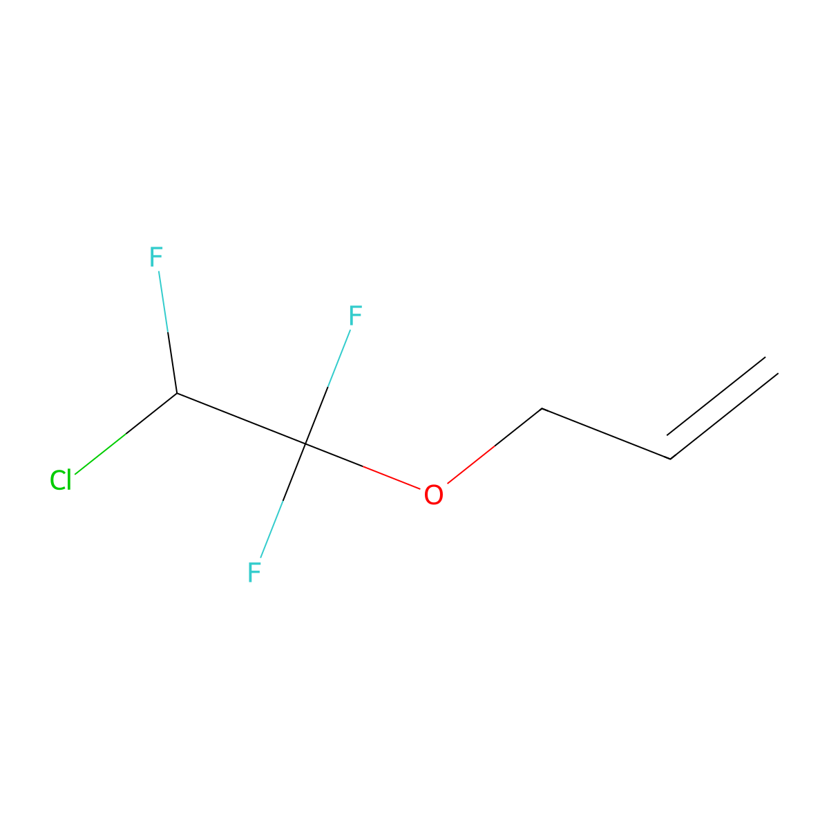 Allyl 2-chloro-1,1,2-trifluoroethyl ether molecular structure, CAS 380-44-9