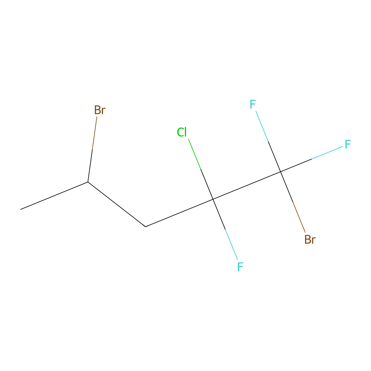 1,4-Dibromo-2-chloro-1,1,2-trifluoropentane molecular structure, CAS 380-57-4