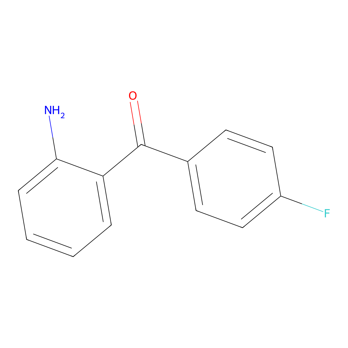 2-Amino-4'-fluorobenzophenone molecular structure, CAS 3800-06-4