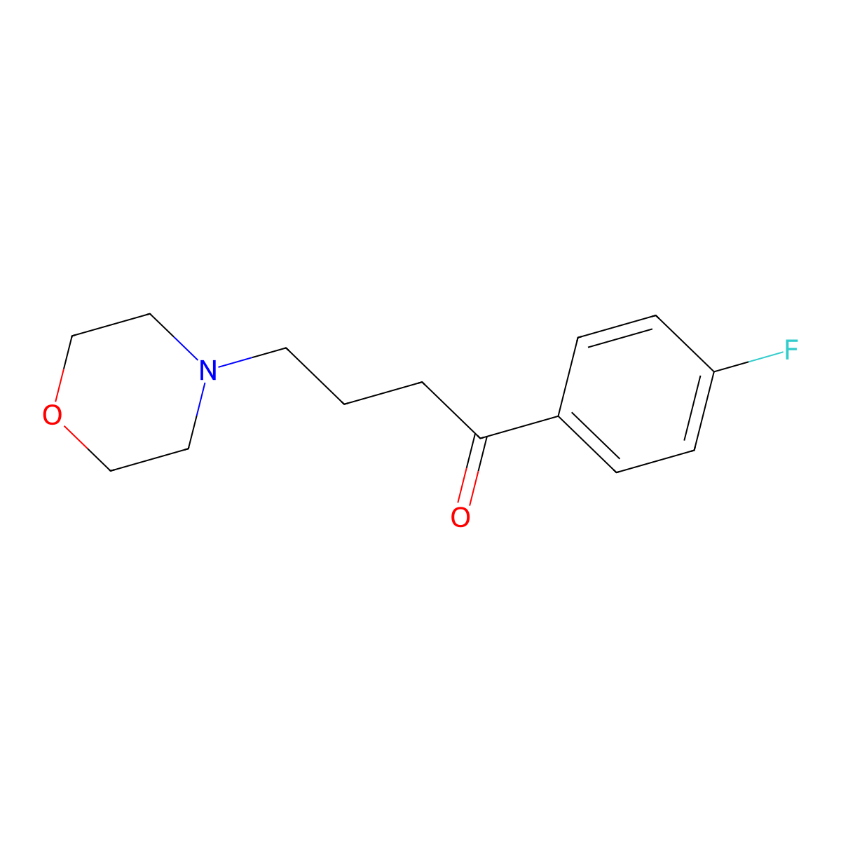 1-(4-Fluorophenyl)-4-(morpholin-4-yl)butan-1-one molecular structure, CAS 3800-15-5