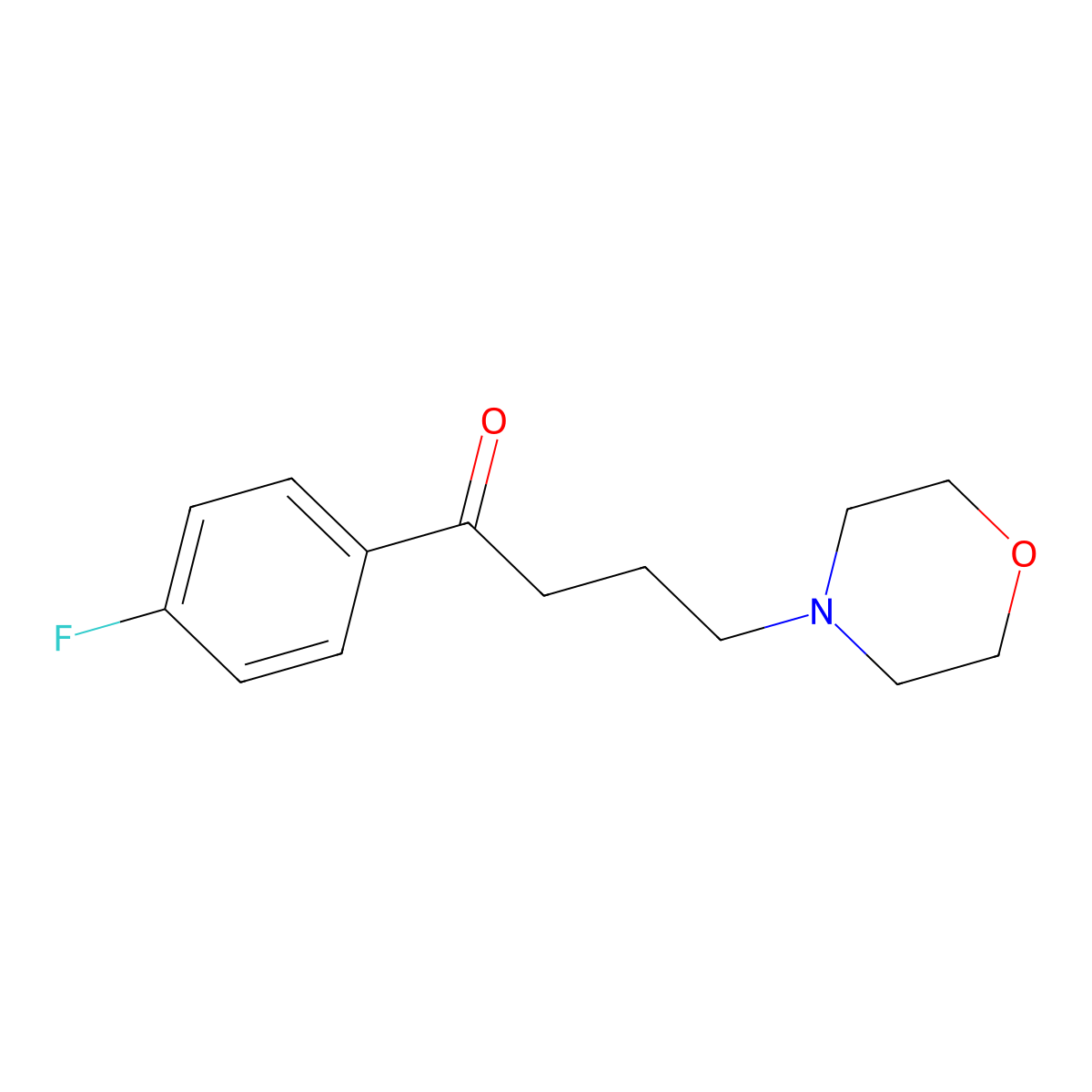 1-(4-Fluorophenyl)-4-(morpholin-4-yl)butan-1-one molecular structure, CAS 3800-15-5