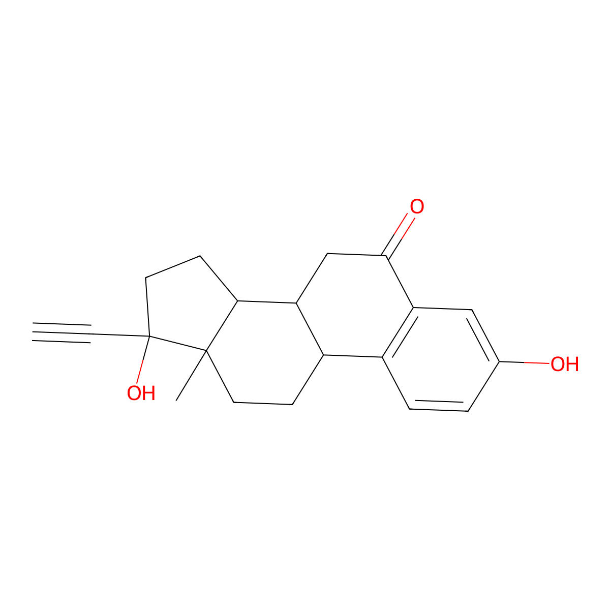 6-Oxo-ethinylestradiol molecular structure, CAS 38002-18-5