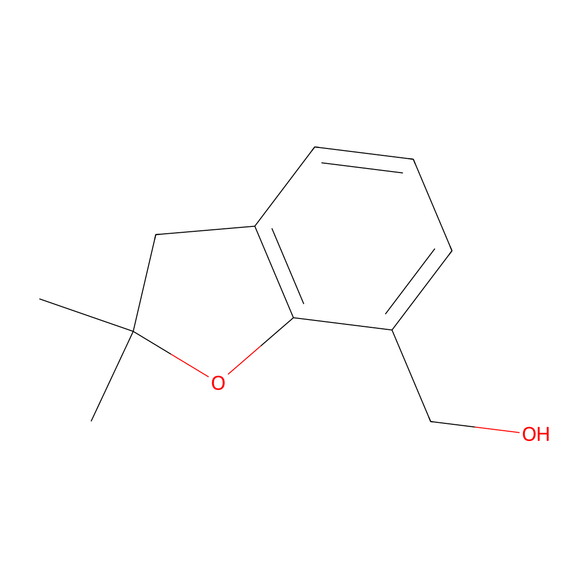 (2,2-Dimethyl-2,3-dihydro-1-benzofuran-7-yl)methanol molecular structure, CAS 38002-89-0