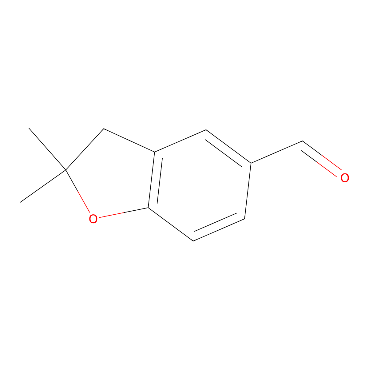 2,2-Dimethyl-2,3-dihydro-1-benzofuran-5-carbaldehyde molecular structure, CAS 38002-92-5