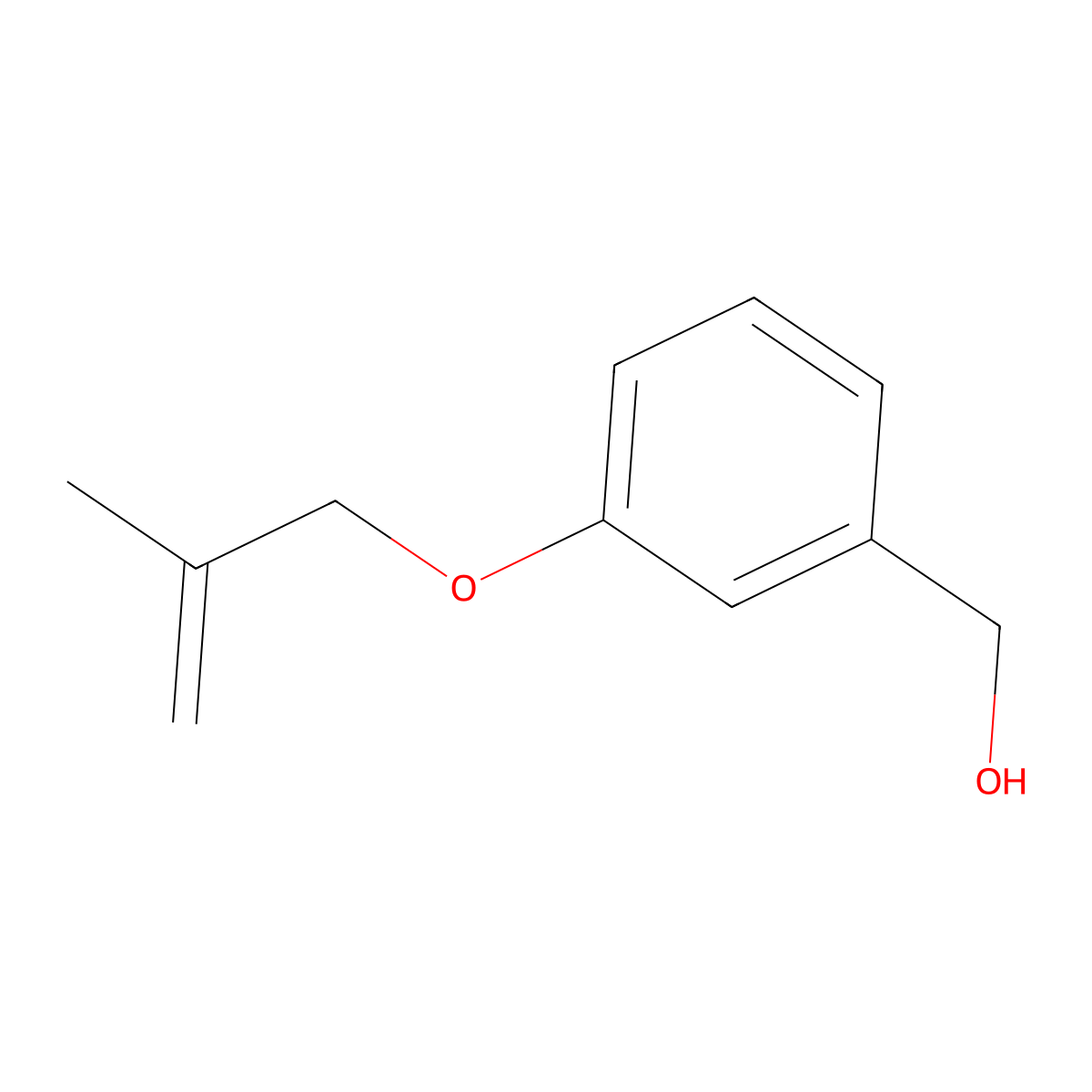 (3-((2-Methylallyl)oxy)phenyl)methanol molecular structure, CAS 38002-96-9