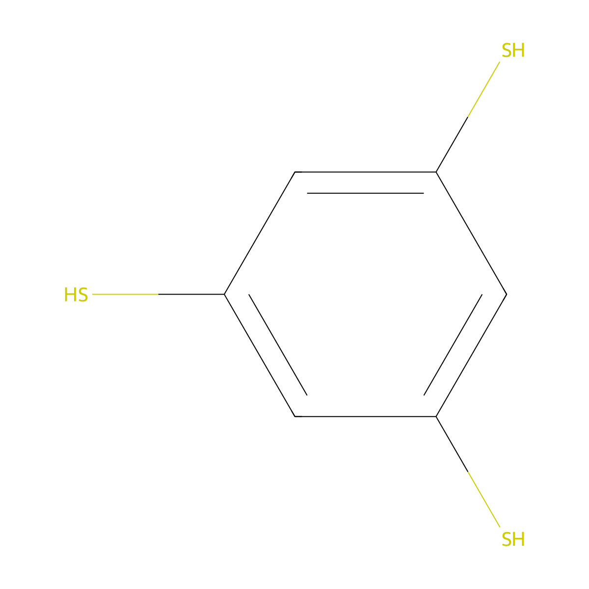 1,3,5-Benzenetrithiol molecular structure, CAS 38004-59-0