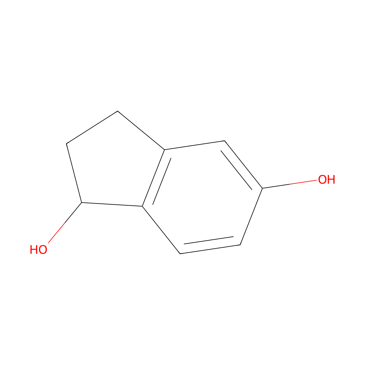 2,3-dihydro-1H-indene-1,5-diol molecular structure, CAS 38005-82-2