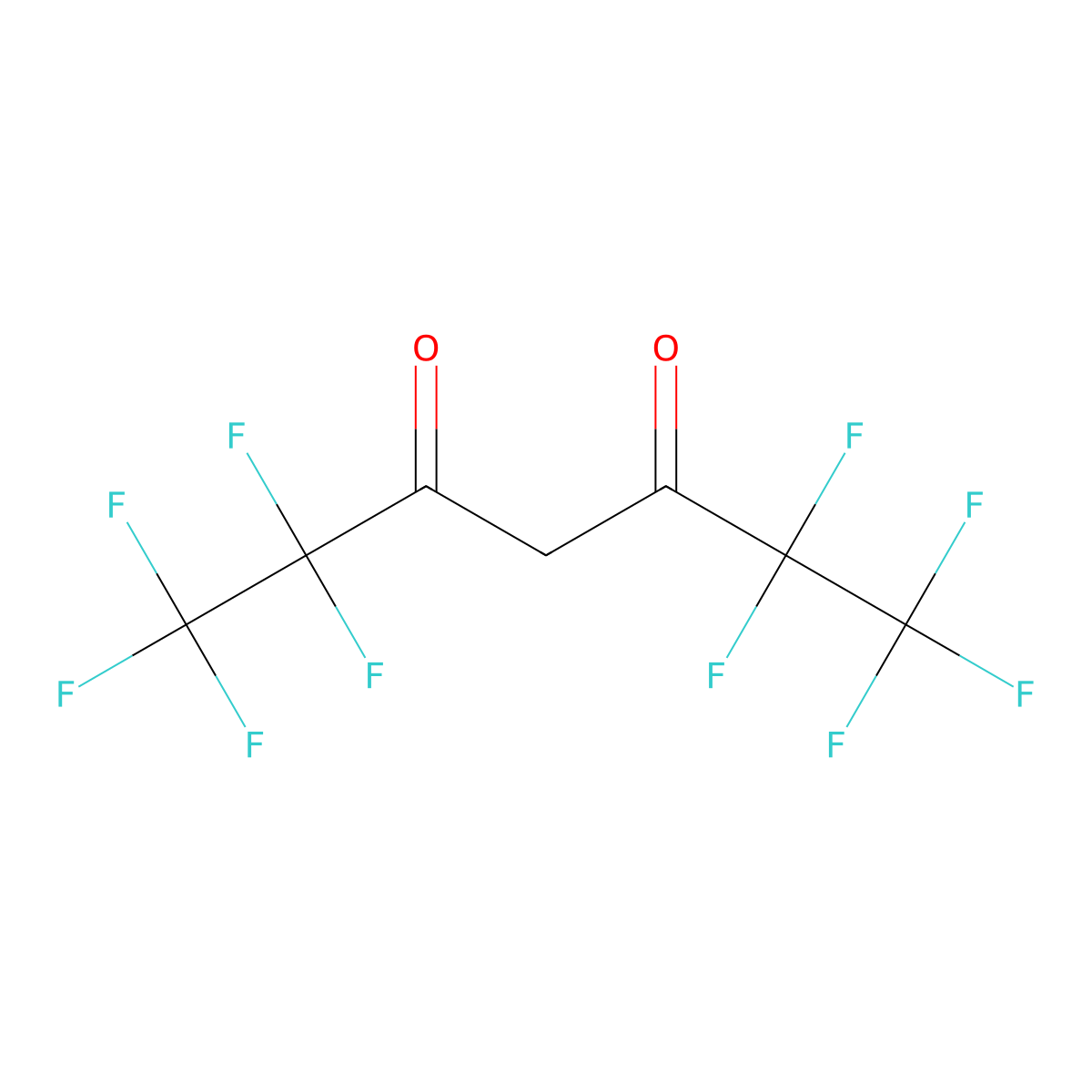 4H,4H-Decafluoroheptane-3,5-dione molecular structure, CAS 38007-33-9