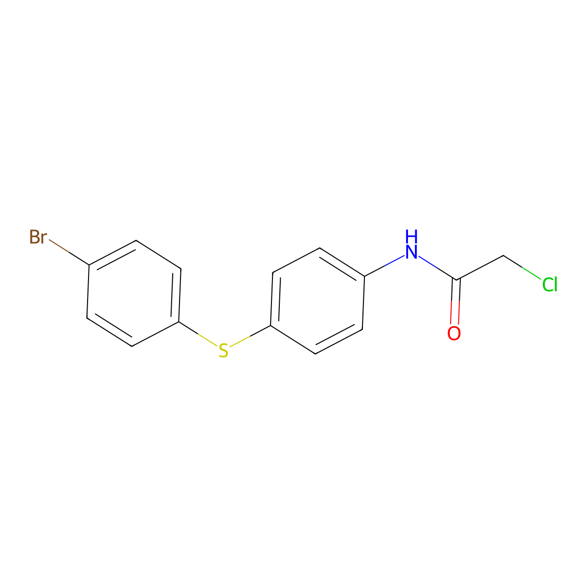 N-{4-[(4-bromophenyl)sulfanyl]phenyl}-2-chloroacetamide molecular structure, CAS 38007-83-9