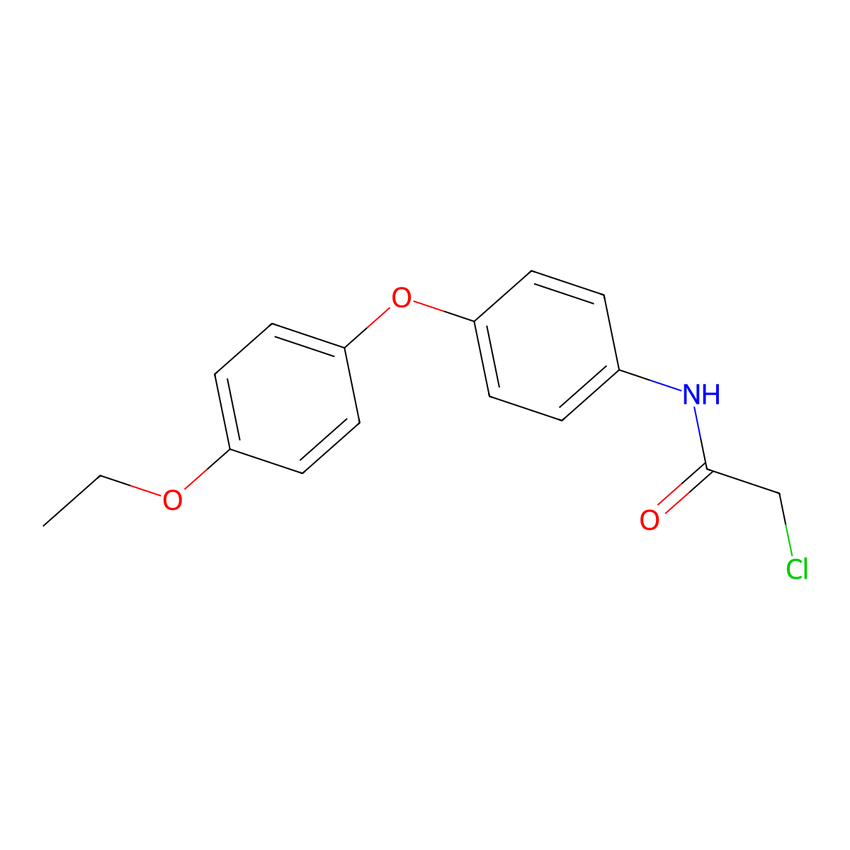 2-chloro-N-[4-(4-ethoxyphenoxy)phenyl]acetamide molecular structure, CAS 38008-37-6