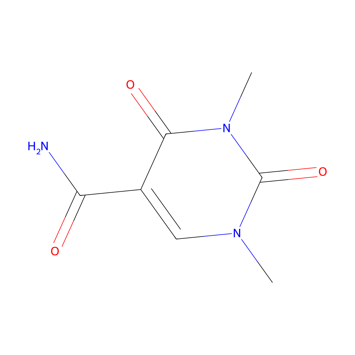 1,3-Dimethyl-2,4-dioxo-1,2,3,4-tetrahydropyrimidine-5-carboxamide molecular structure, CAS 38009-11-9
